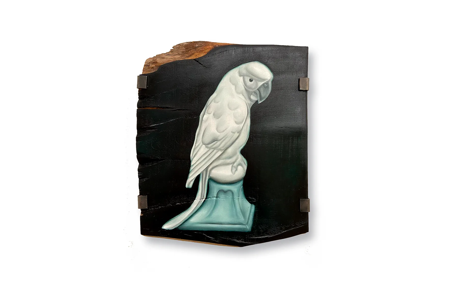 Ara (sculpture), 2021, Oil on wood, 48 cm x 40 cm