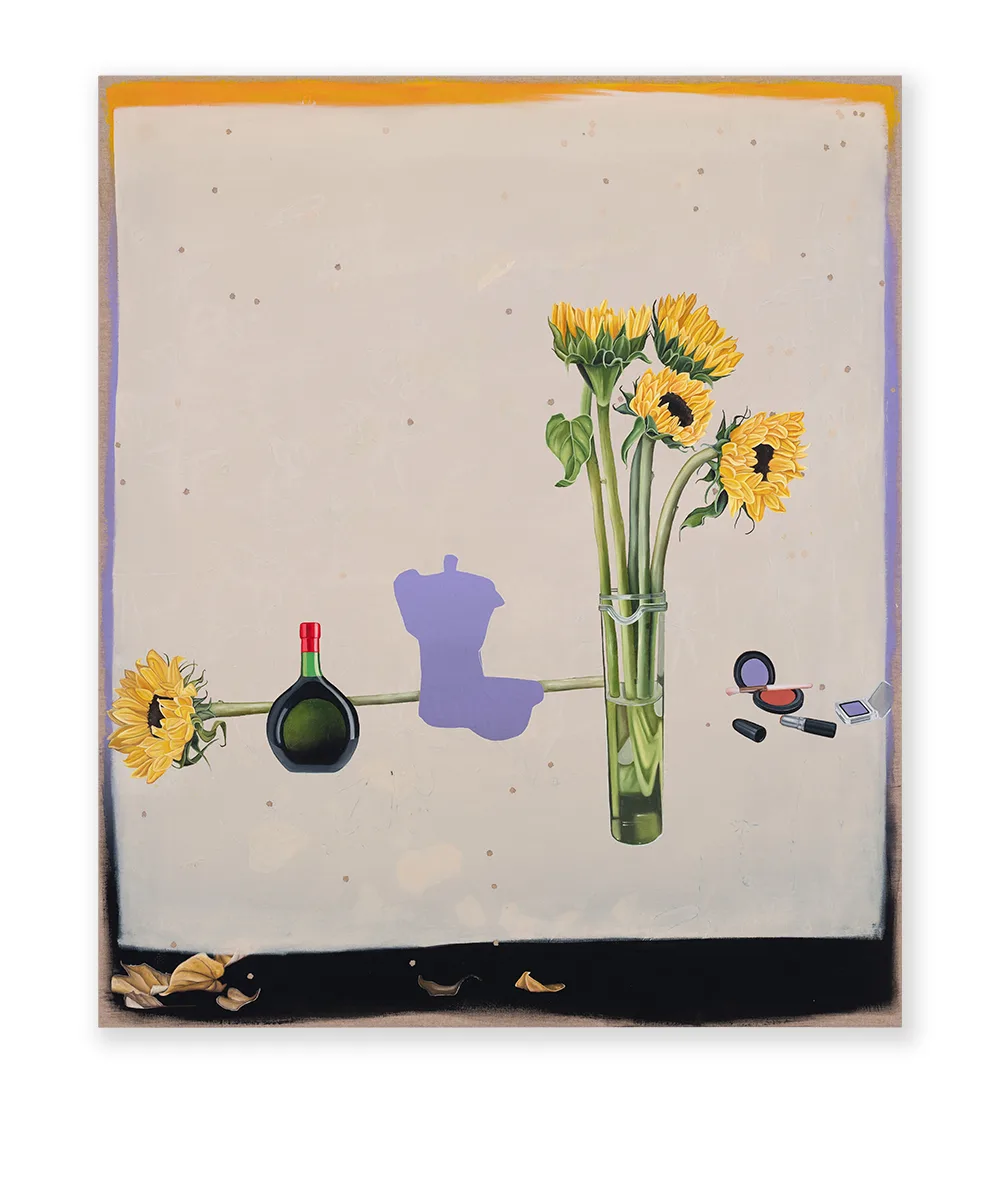 Friday evening, 2023, Oil on linen, 110 x 95 cm