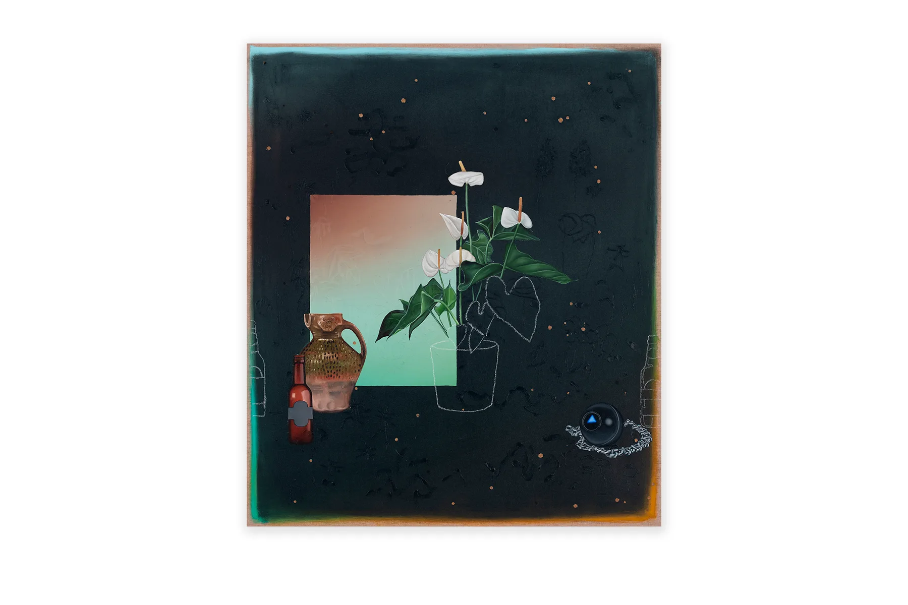 Introspective views, 2023, Oil on linen, 110 x 95 cm